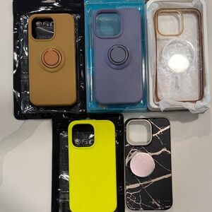 iPhone 13 Pro Case Bundle- MagSafe cases,silicone cases, finger loop and stands